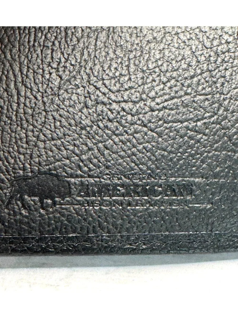 George RFID 2 Fold Card Wallet With Gusset Pocket Genuine American Bison Leather